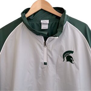 Michigan State Spartans
1/4 Zip Wind Breaker Pro Edge by Knights Apparel Sz XL